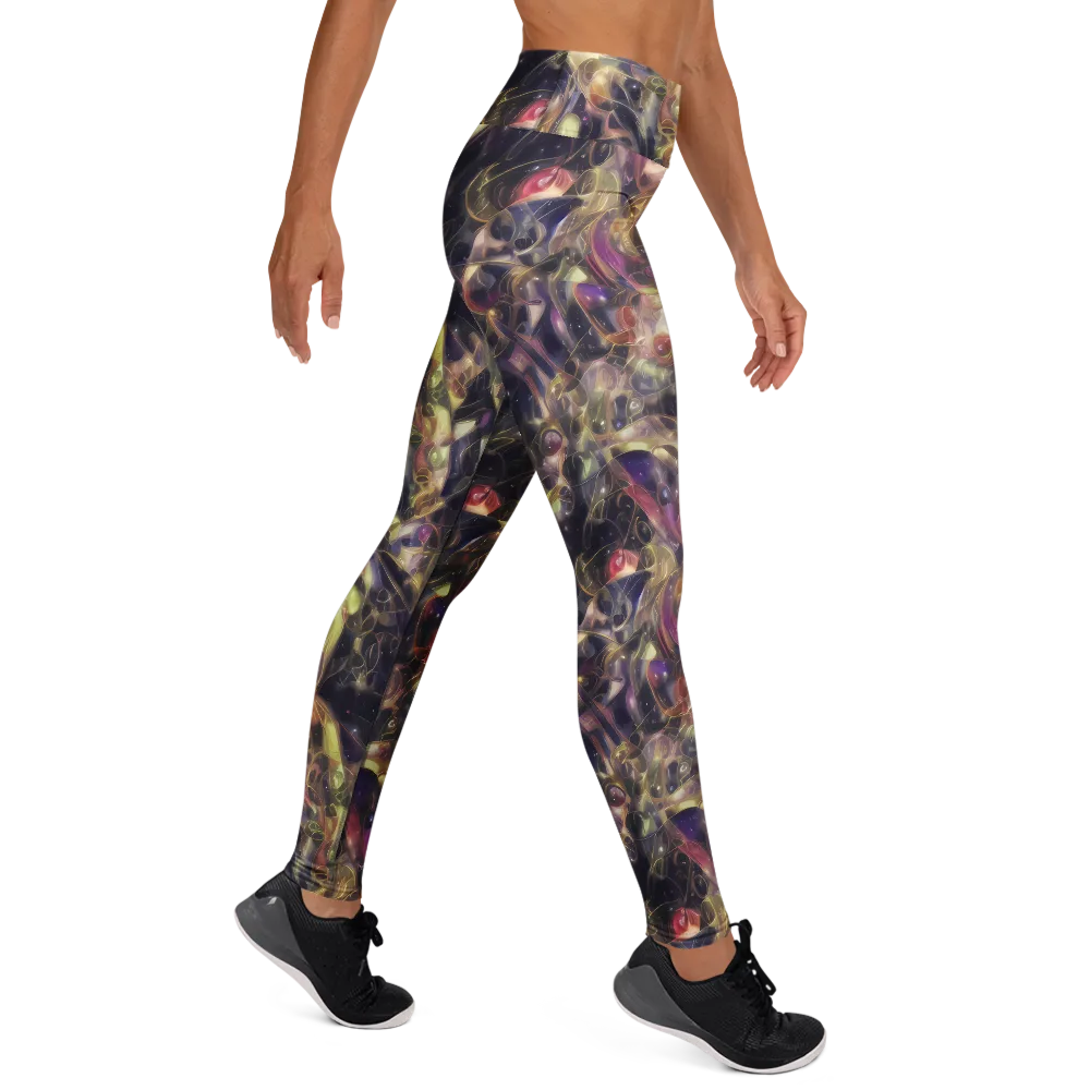 Galactic Drapery on Yoga Leggings — Right