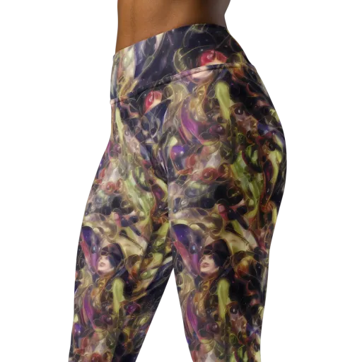 Galactic Drapery on a Yoga Leggings