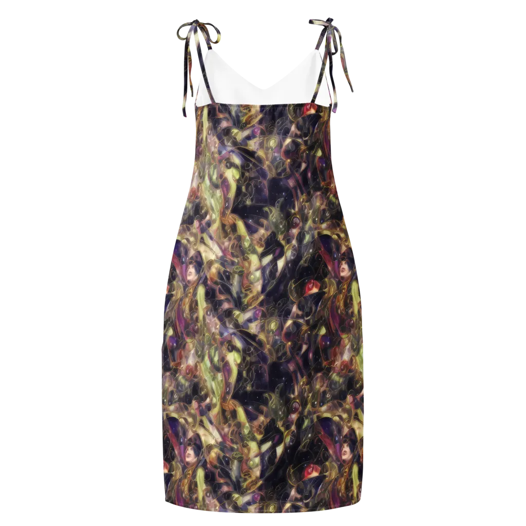 Galactic Drapery on Slip Dress — Back