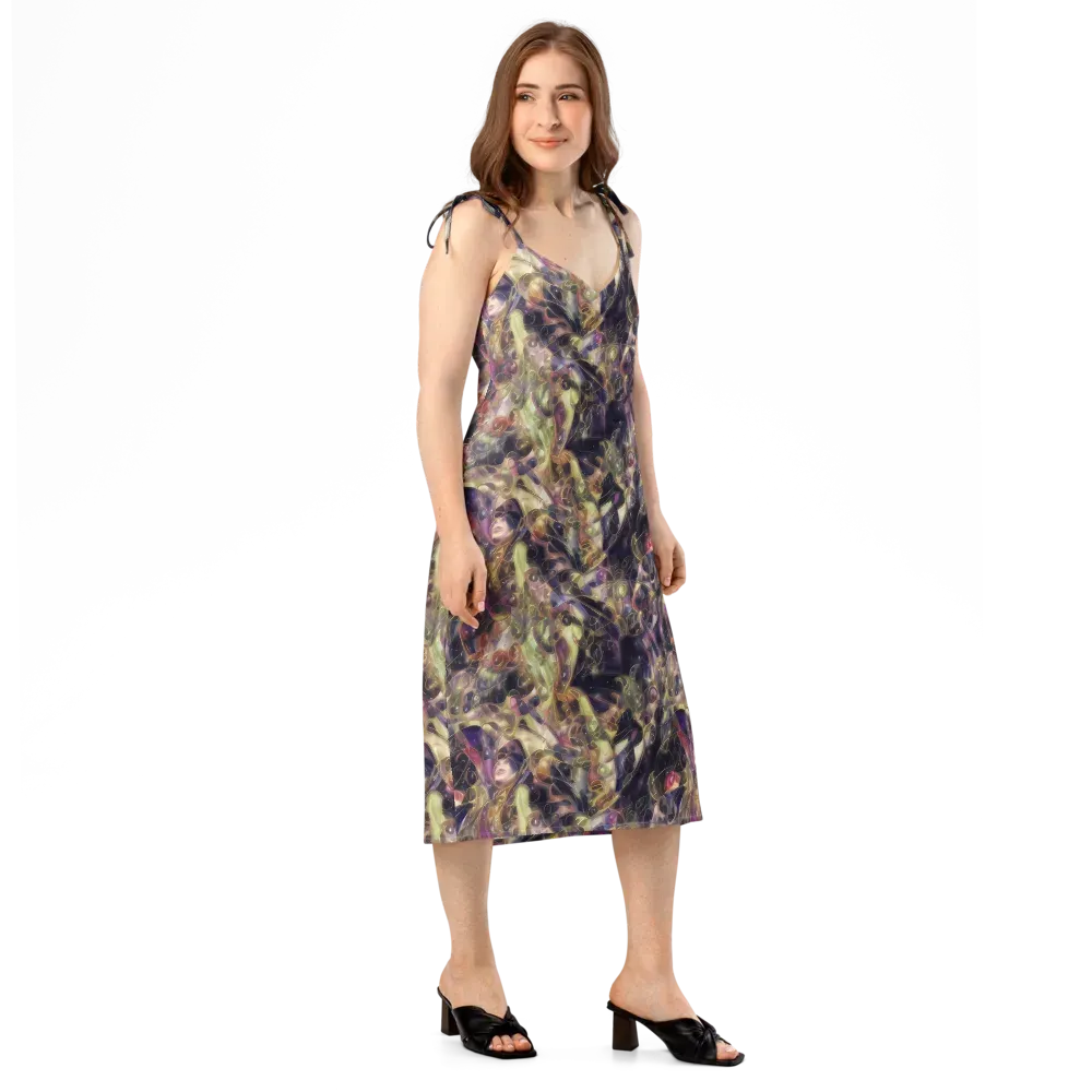 Galactic Drapery on Slip Dress — Right Front