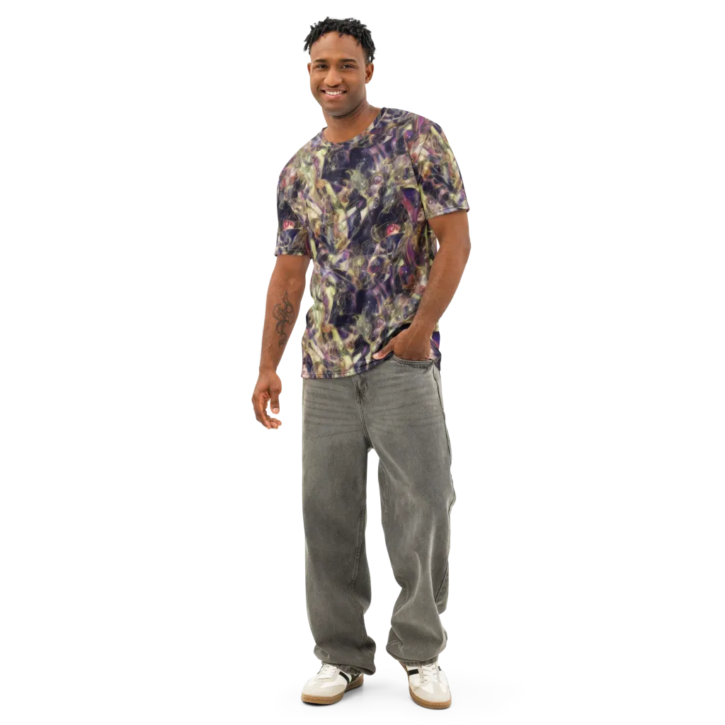 Galactic Drapery on Men's Cotton Crew Neck T-Shirt — Front