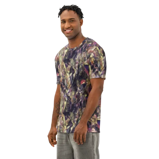 Galactic Drapery on a Men's Cotton Crew Neck T-Shirt