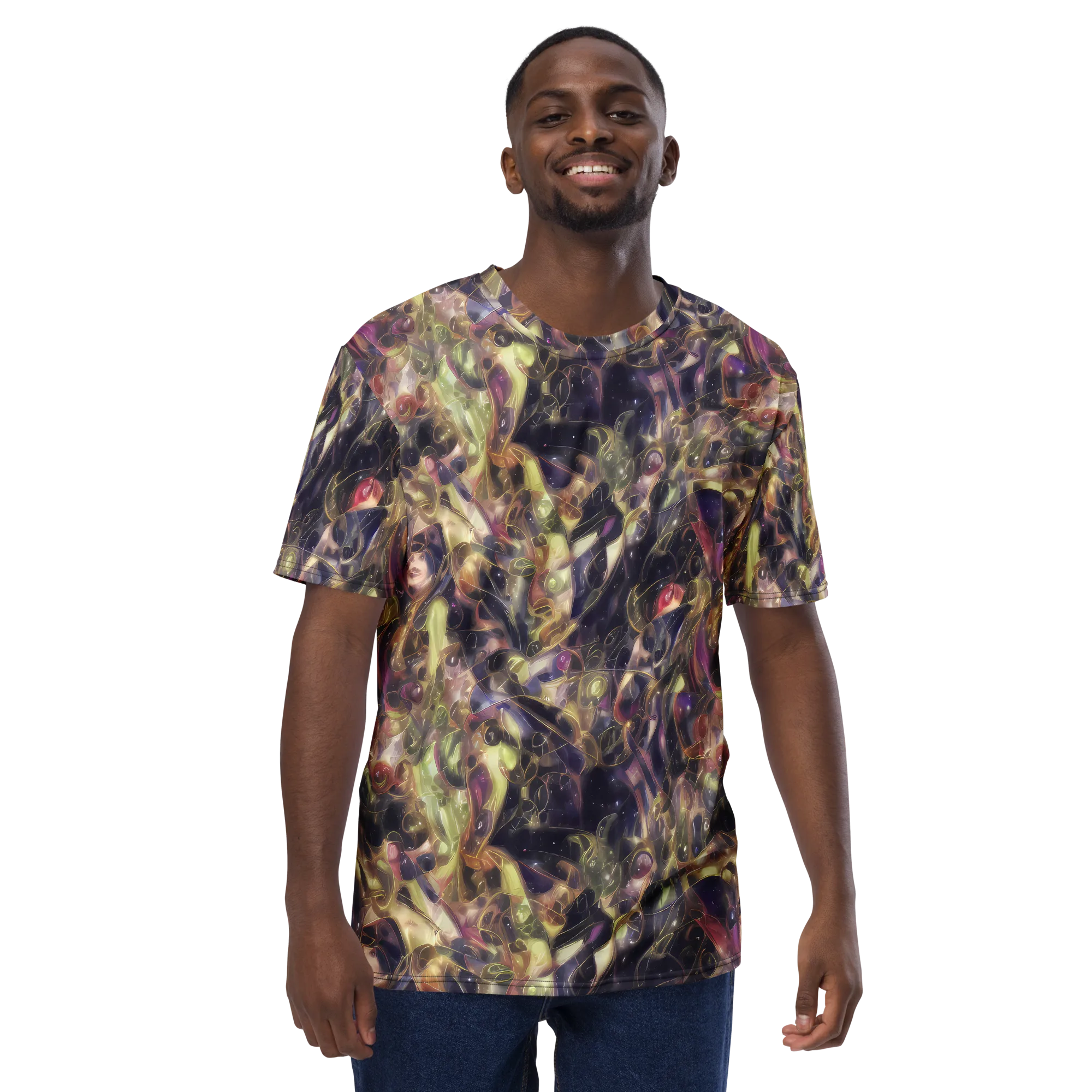 Galactic Drapery on Men's Crew Neck T-Shirt — Front