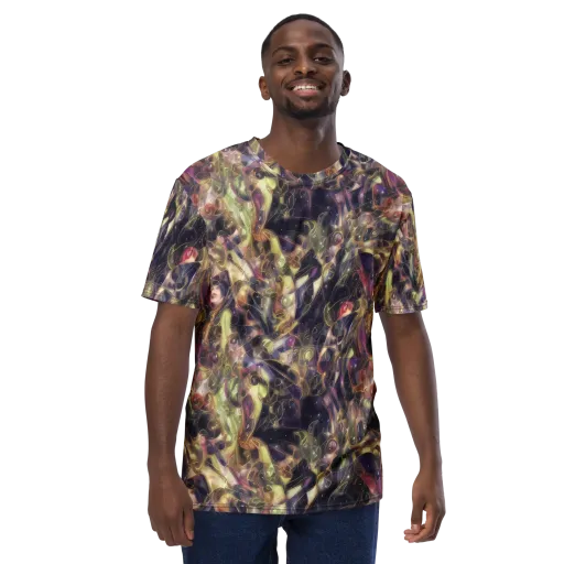 Galactic Drapery on a Men's Crew Neck T-Shirt