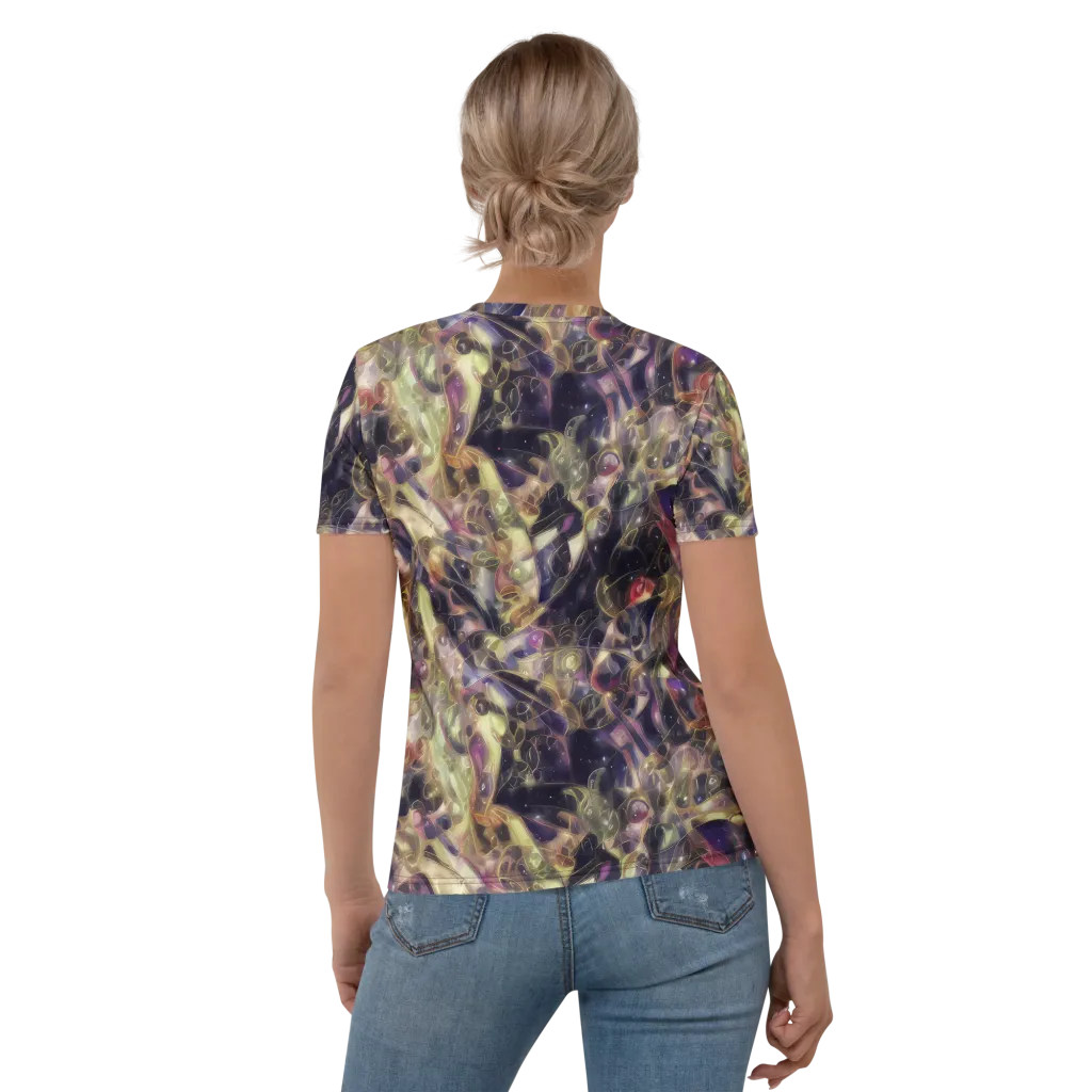 Galactic Drapery on Women's Crew Neck T-Shirt — Back