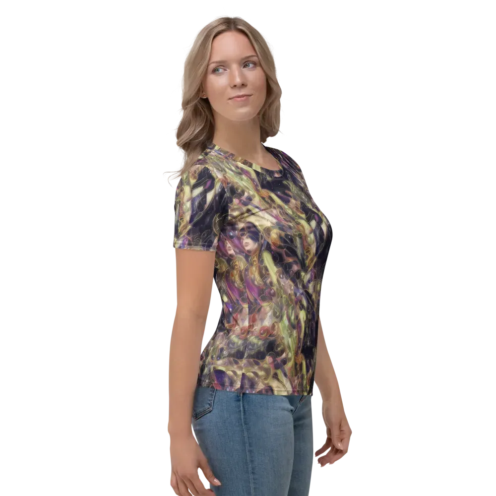 Galactic Drapery on Women's Crew Neck T-Shirt — Right