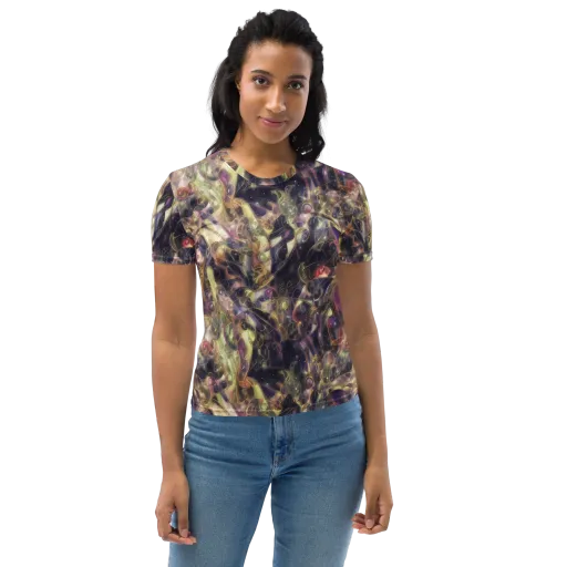 Galactic Drapery on a Women's Crew Neck T-Shirt