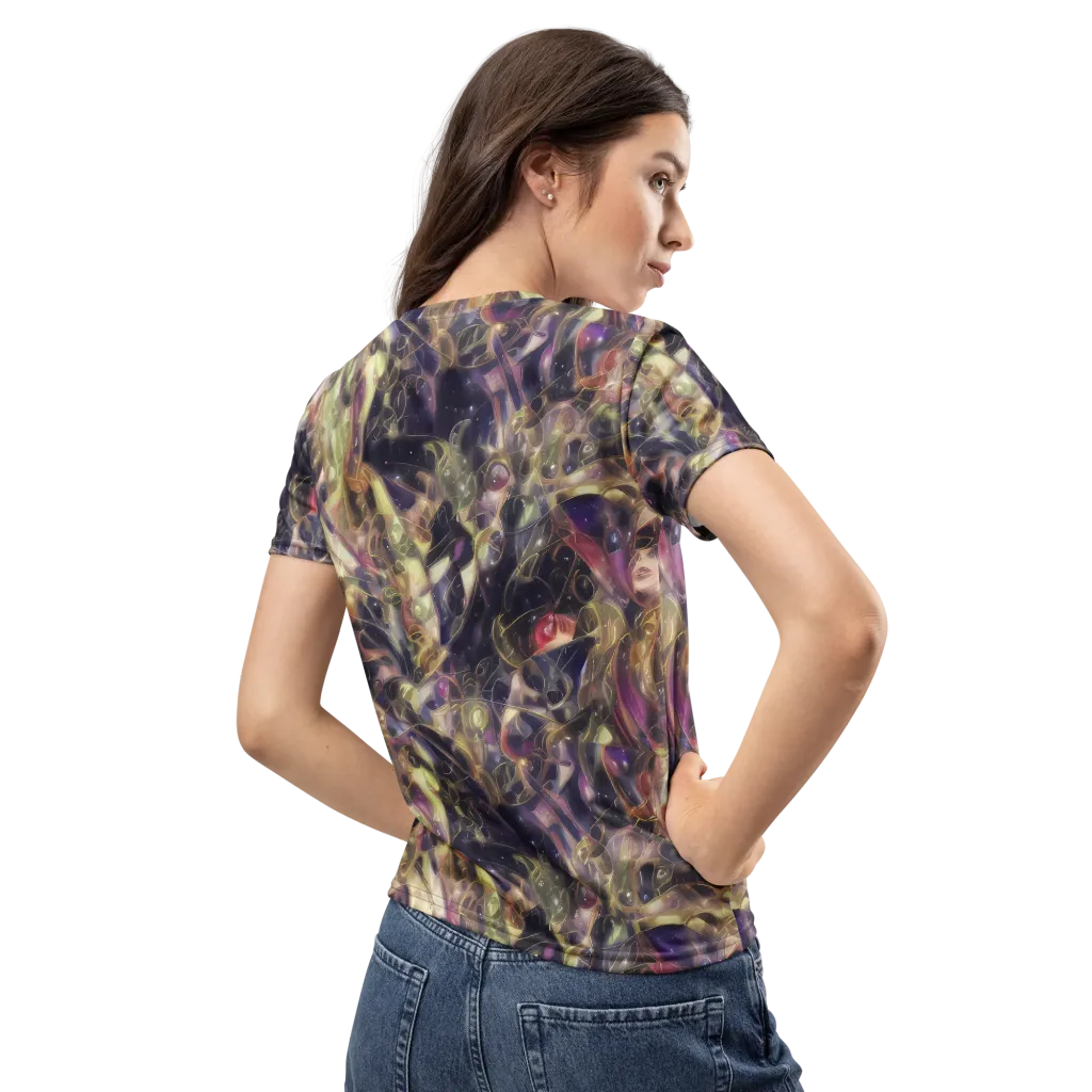 Galactic Drapery on Women's Crew Neck T-Shirt — Back