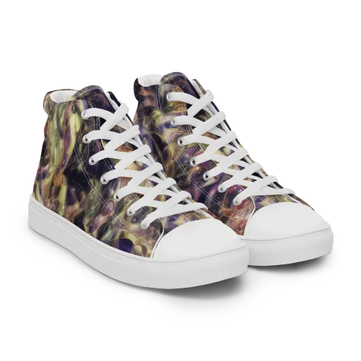 Galactic Drapery on a Women's High Top Canvas Shoes