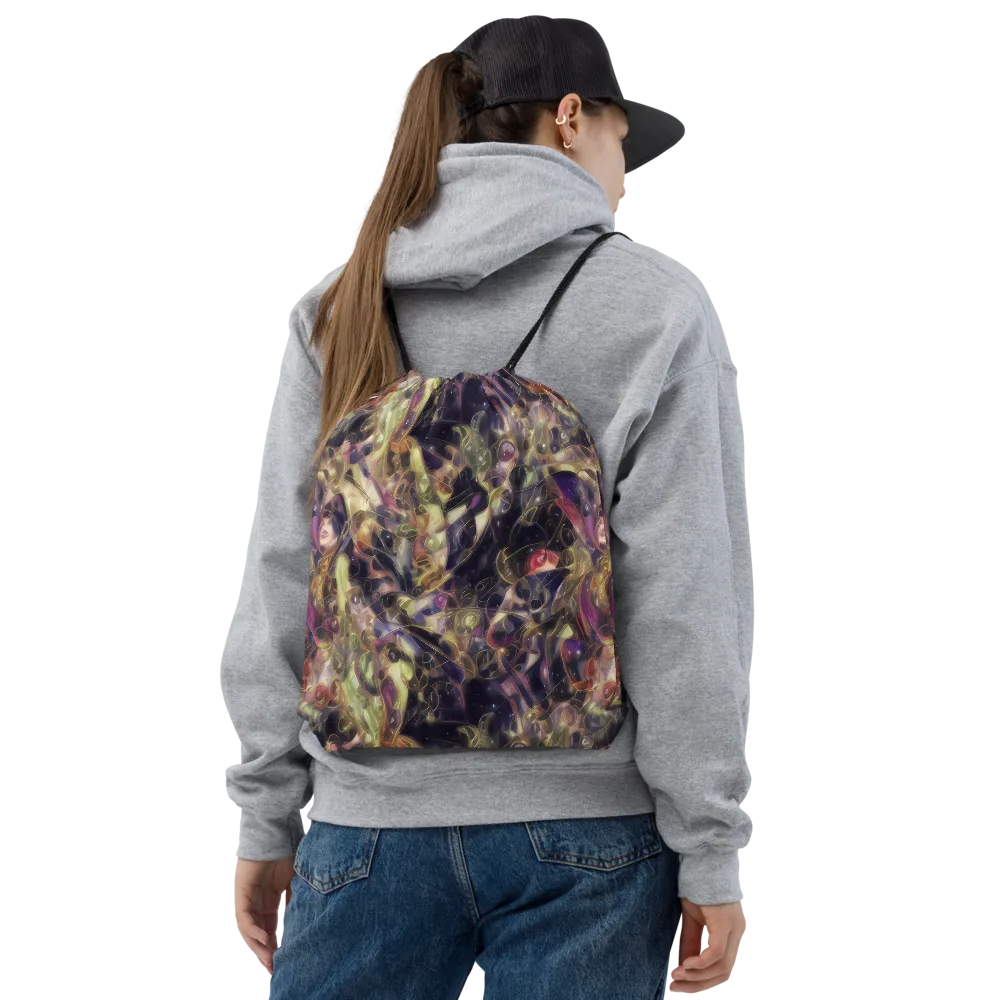 Galactic Drapery on Drawstring Bag — Front