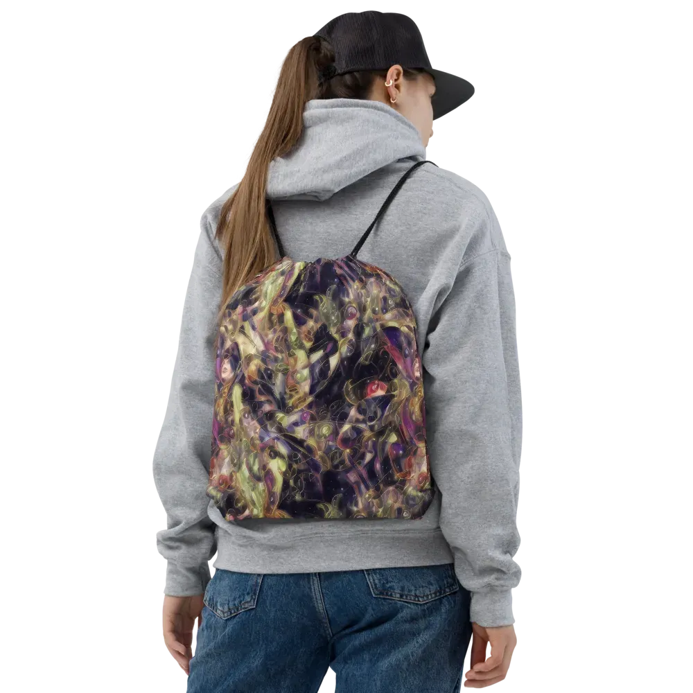 Galactic Drapery on Drawstring Bag — Front