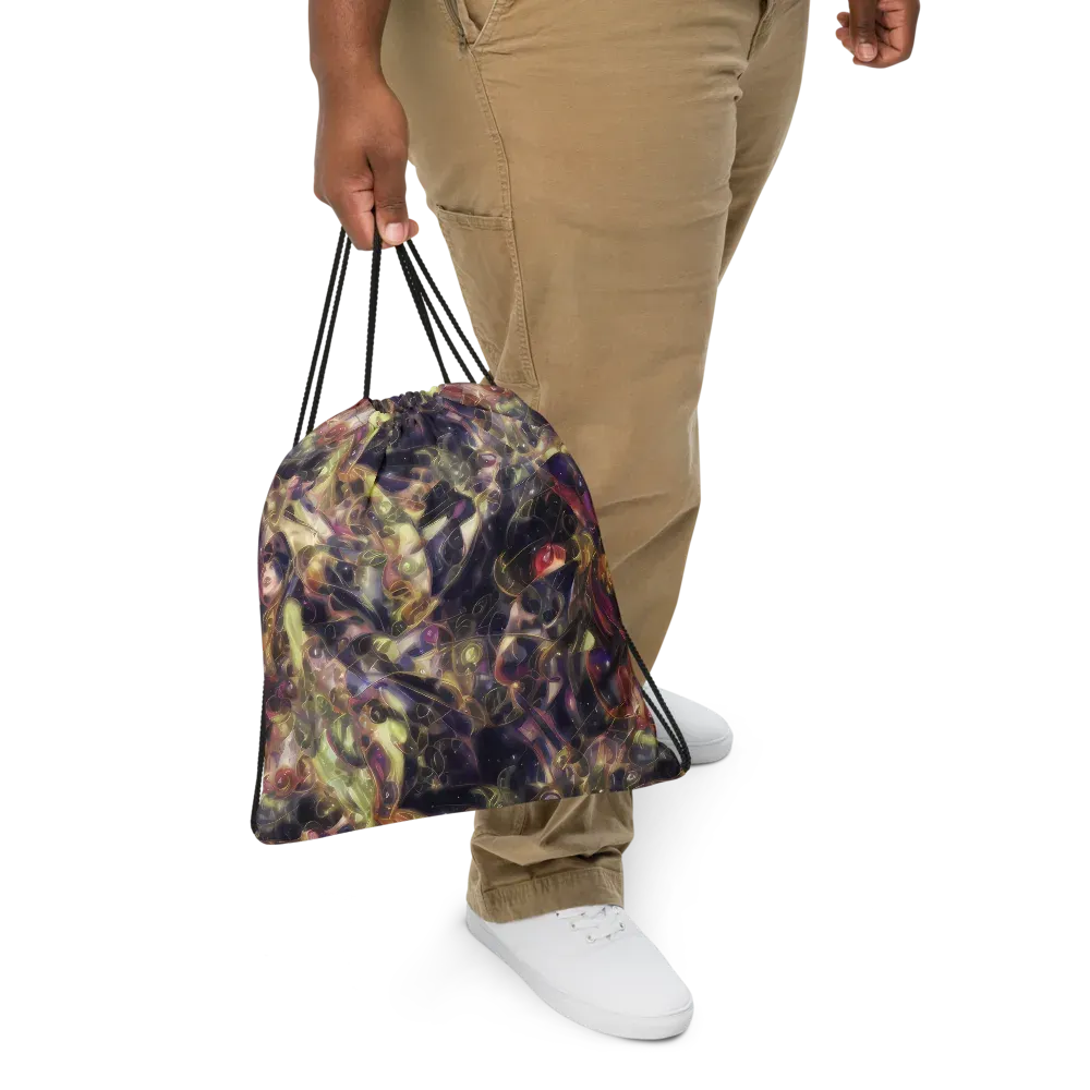 Galactic Drapery on Drawstring Bag — Front