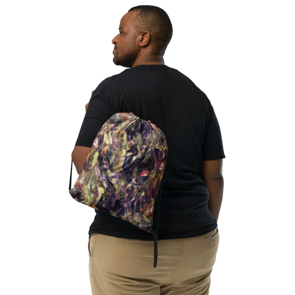 Galactic Drapery on Drawstring Bag — Front
