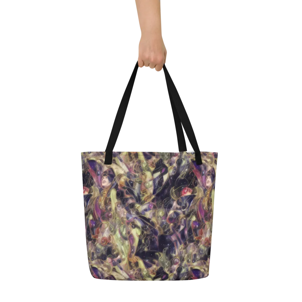 Galactic Drapery on Large Tote Bag W/ Pocket — Front