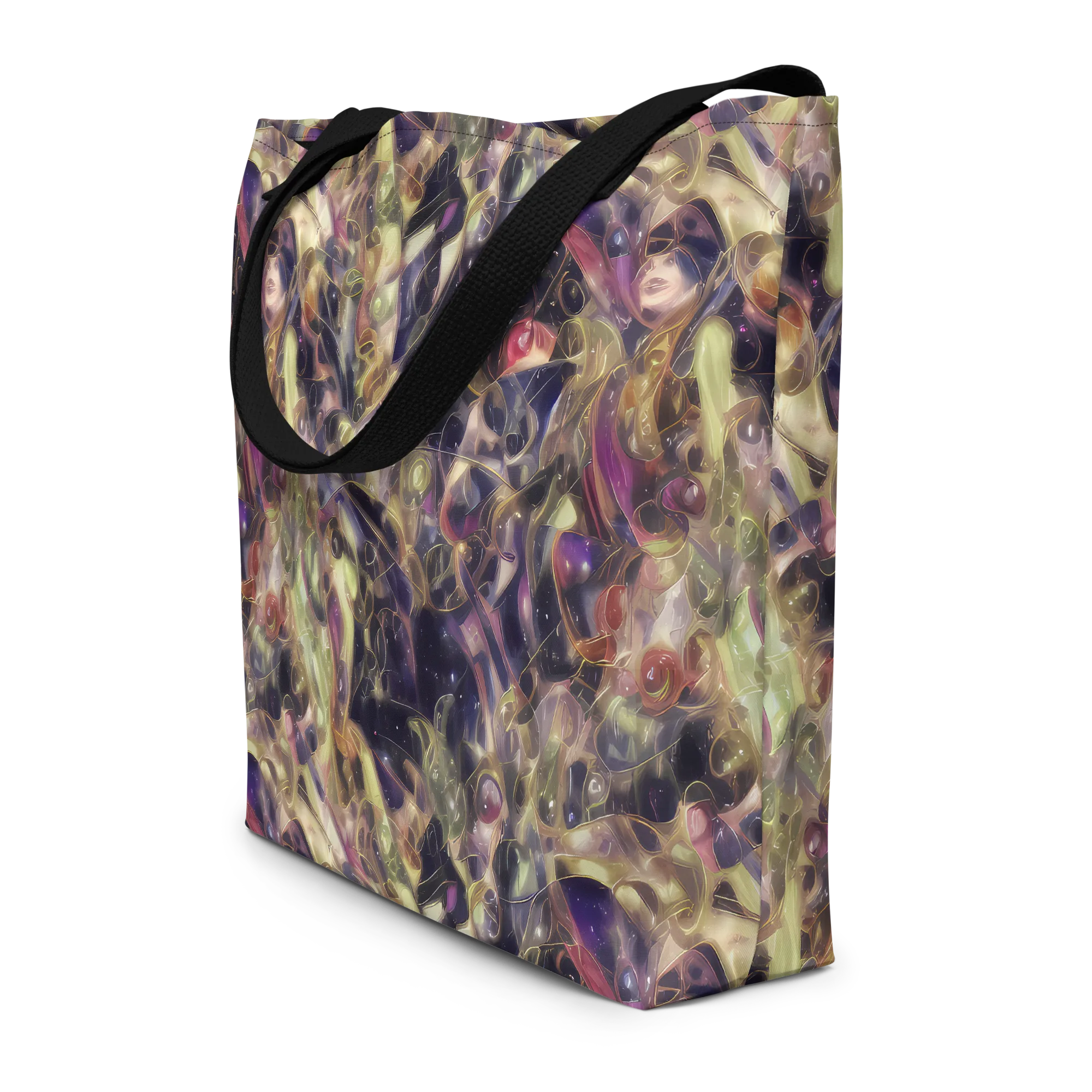 Galactic Drapery on Large Tote Bag W/ Pocket — Front