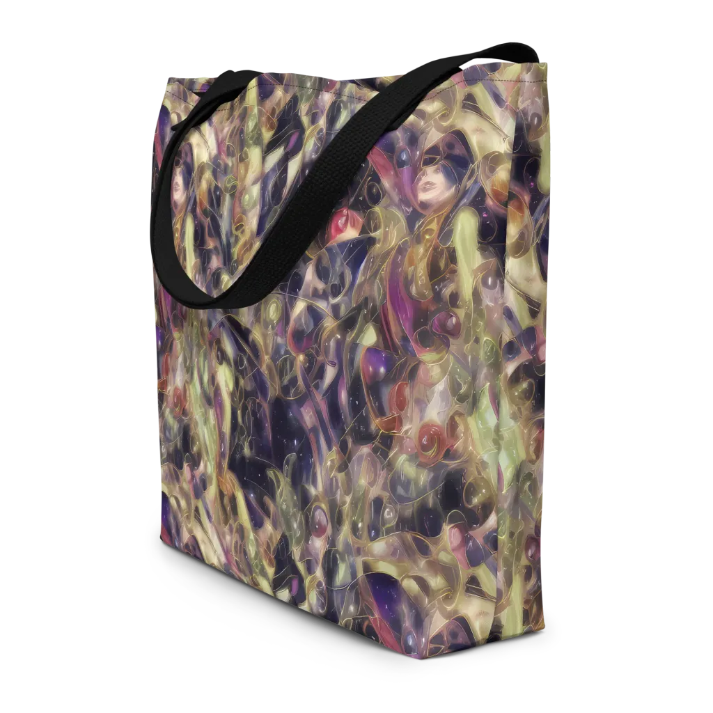 Galactic Drapery on Large Tote Bag W/ Pocket — Front