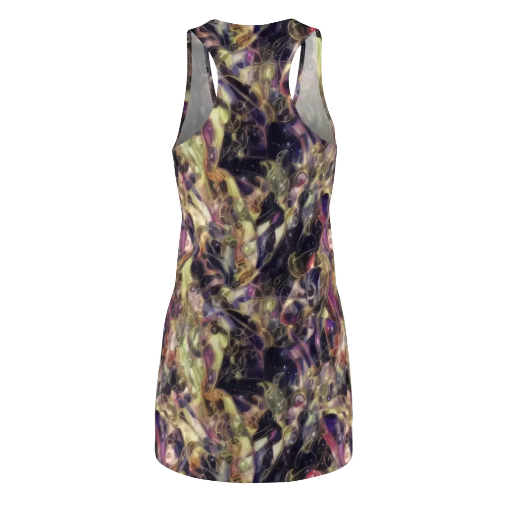 Galactic Drapery on Racerback Dress — Back