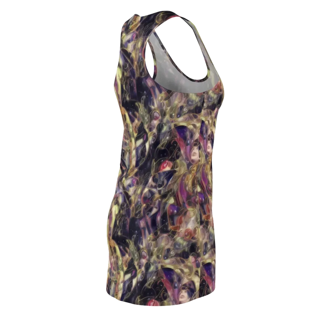 Galactic Drapery on Racerback Dress — Back Side