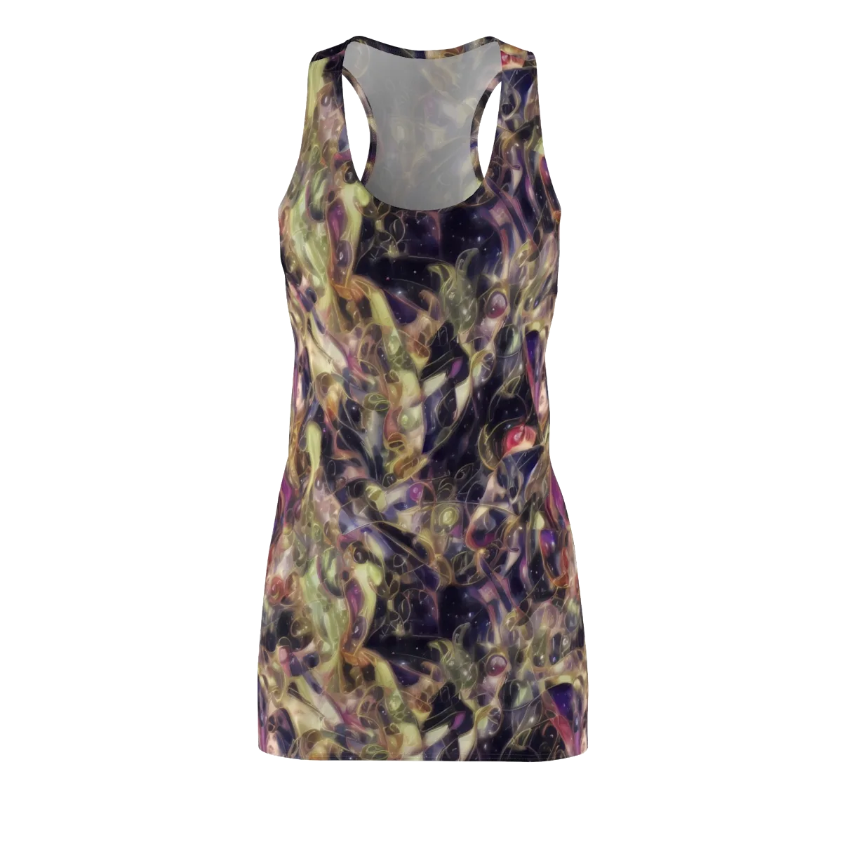Galactic Drapery on Racerback Dress — Front