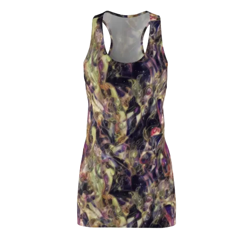 Galactic Drapery on a Racerback Dress