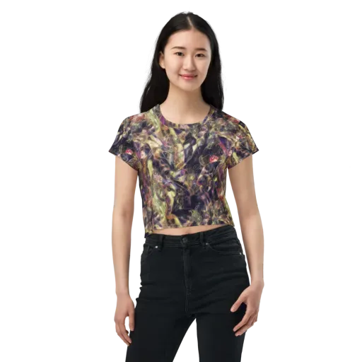 Galactic Drapery on a Crop Tee