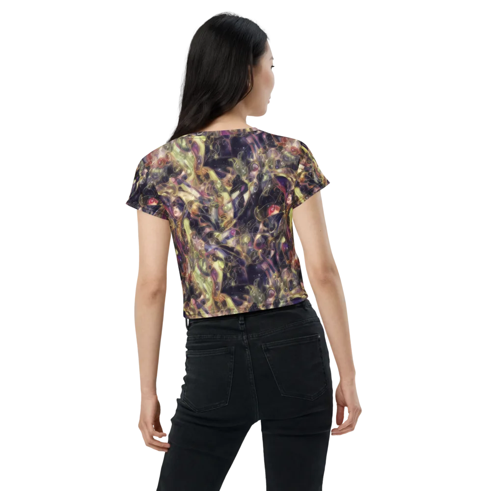 Galactic Drapery on Crop Tee — Back