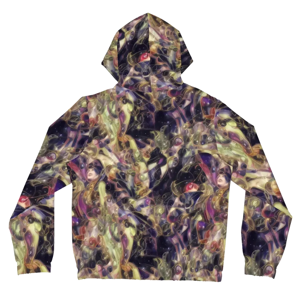 Galactic Drapery on Women's Full-Zip Hoodie — Back
