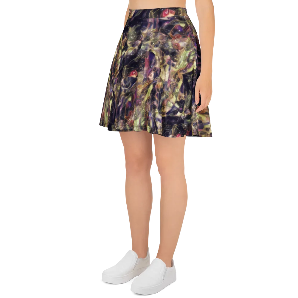Galactic Drapery on Skater Skirt — Left