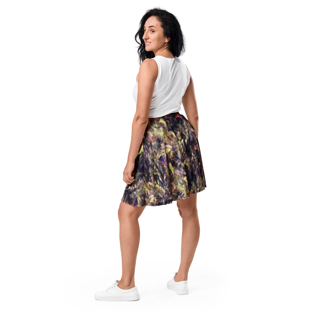 Galactic Drapery on Skater Skirt — Back