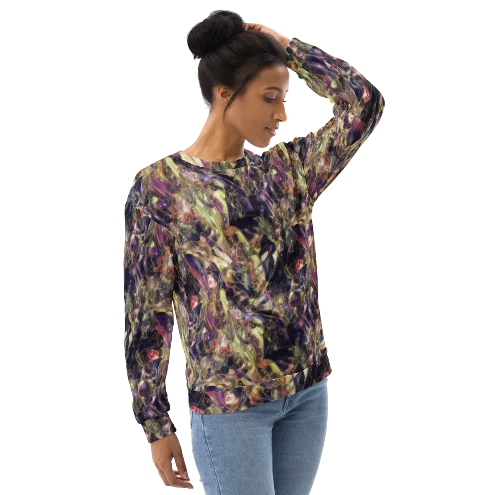 Galactic Drapery on Sweatshirt — Right Front