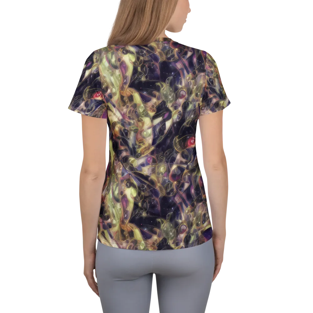 Galactic Drapery on Women's Athletic T-Shirt — Back