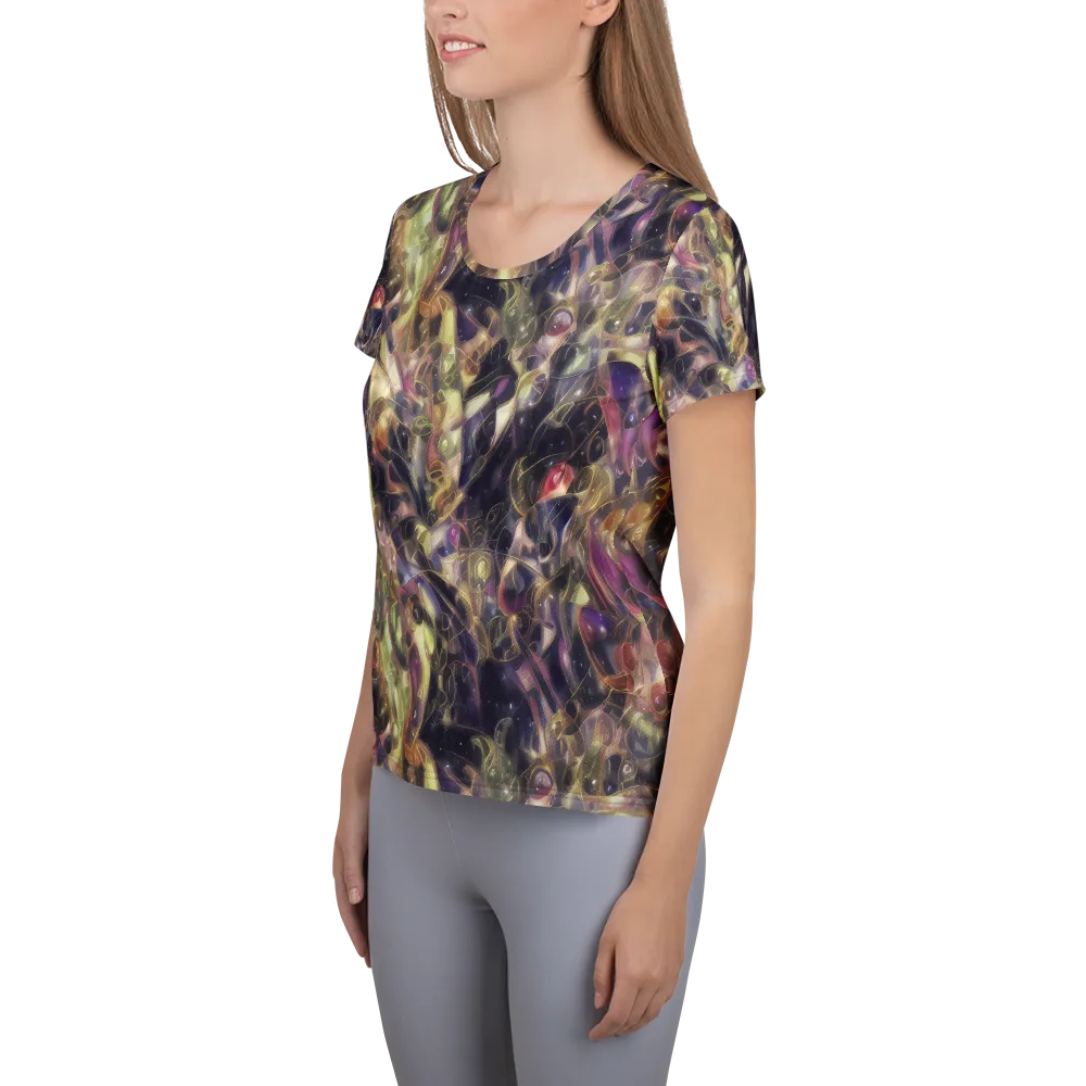 Galactic Drapery on Women's Athletic T-Shirt — Left