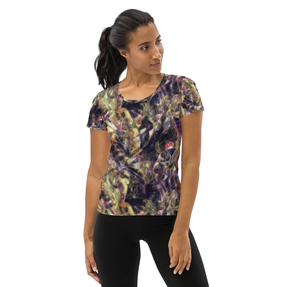 Galactic Drapery on Women's Athletic T-Shirt — Front