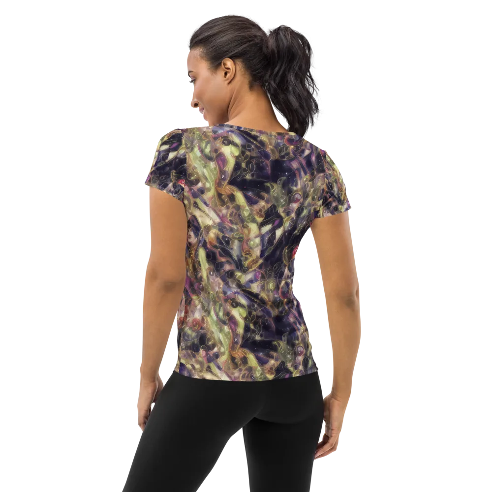 Galactic Drapery on Women's Athletic T-Shirt — Back