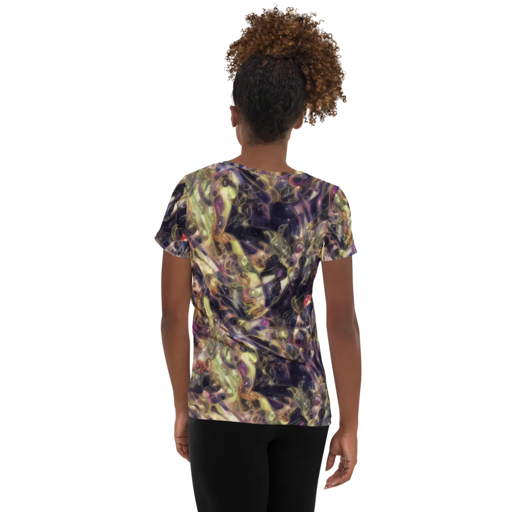 Galactic Drapery on Women's Athletic T-Shirt — Back