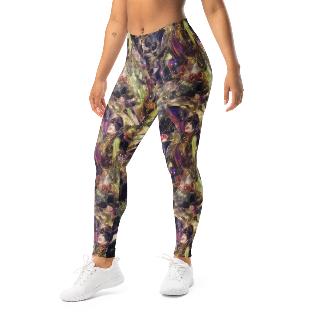 Galactic Drapery on Leggings — Left Front