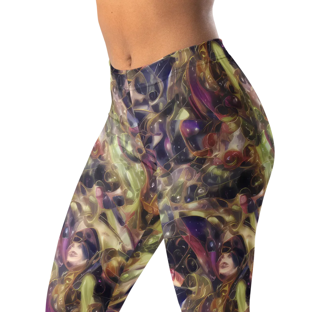 Galactic Drapery on Leggings — Left Front