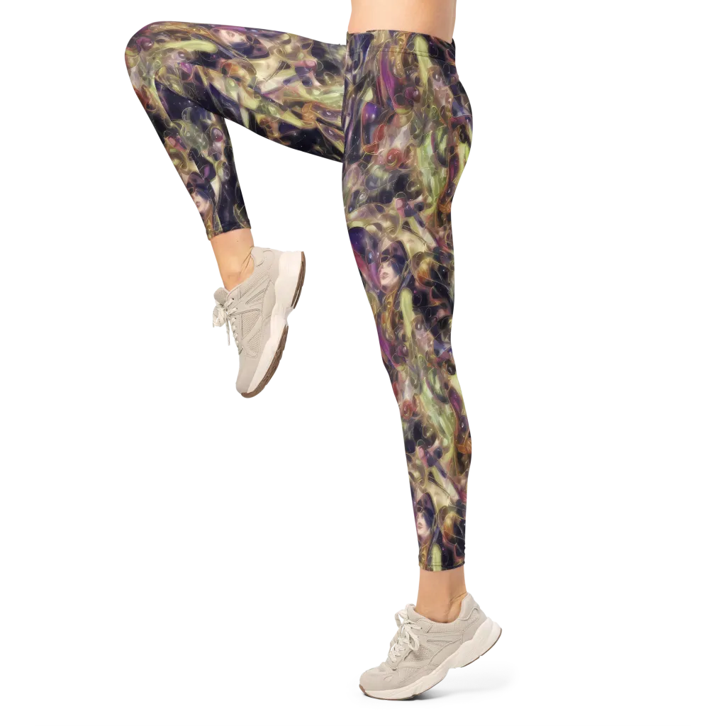 Galactic Drapery on Leggings — Left