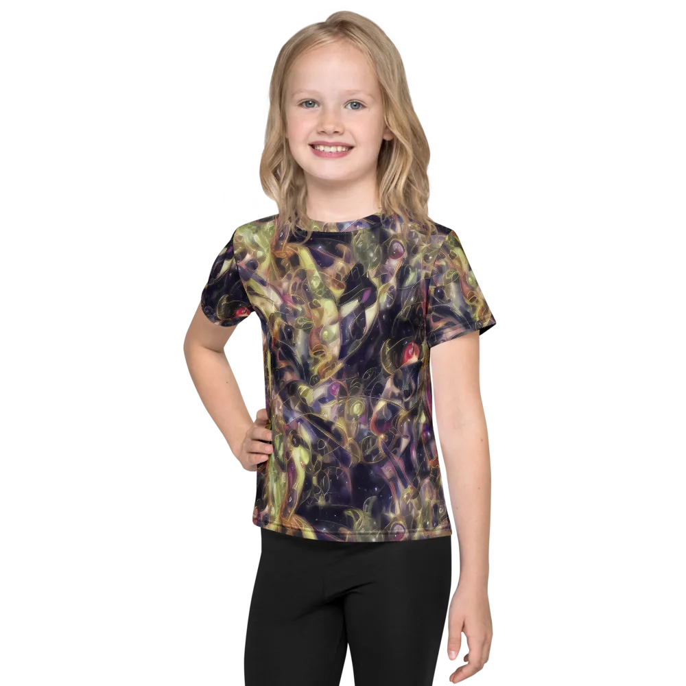 Galactic Drapery on Kids Crew Neck T-Shirt — Front