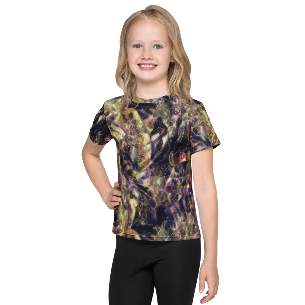 Galactic Drapery on Kids Crew Neck T-Shirt — Front