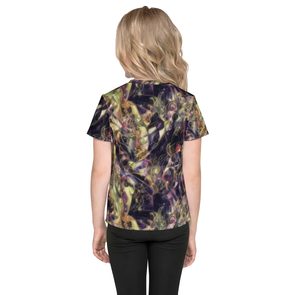 Galactic Drapery on Kids Crew Neck T-Shirt — Back
