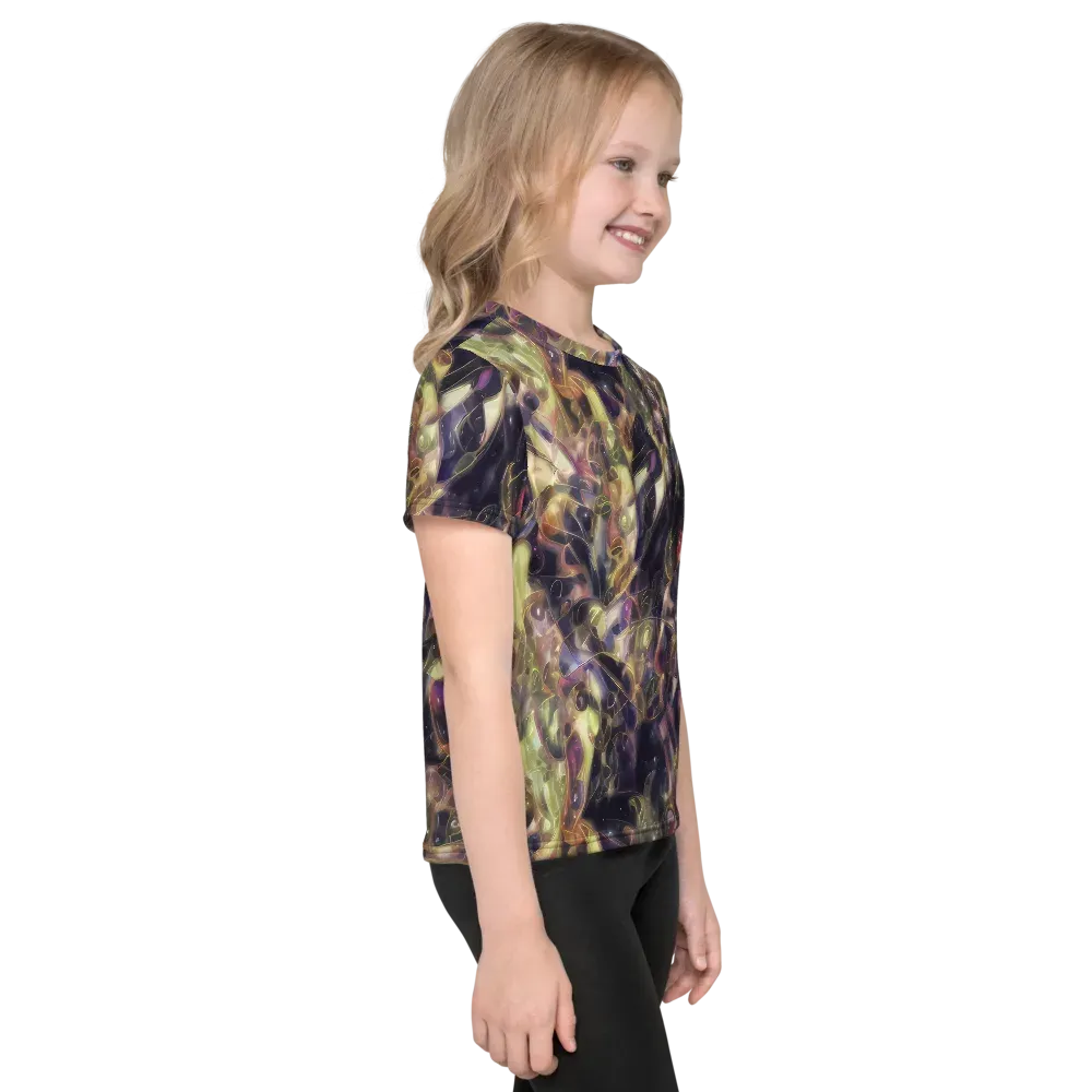 Galactic Drapery on Kids Crew Neck T-Shirt — Right