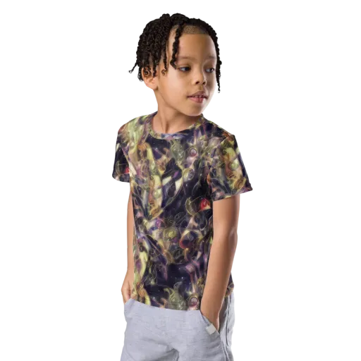 Galactic Drapery on a Kids Crew Neck T-Shirt