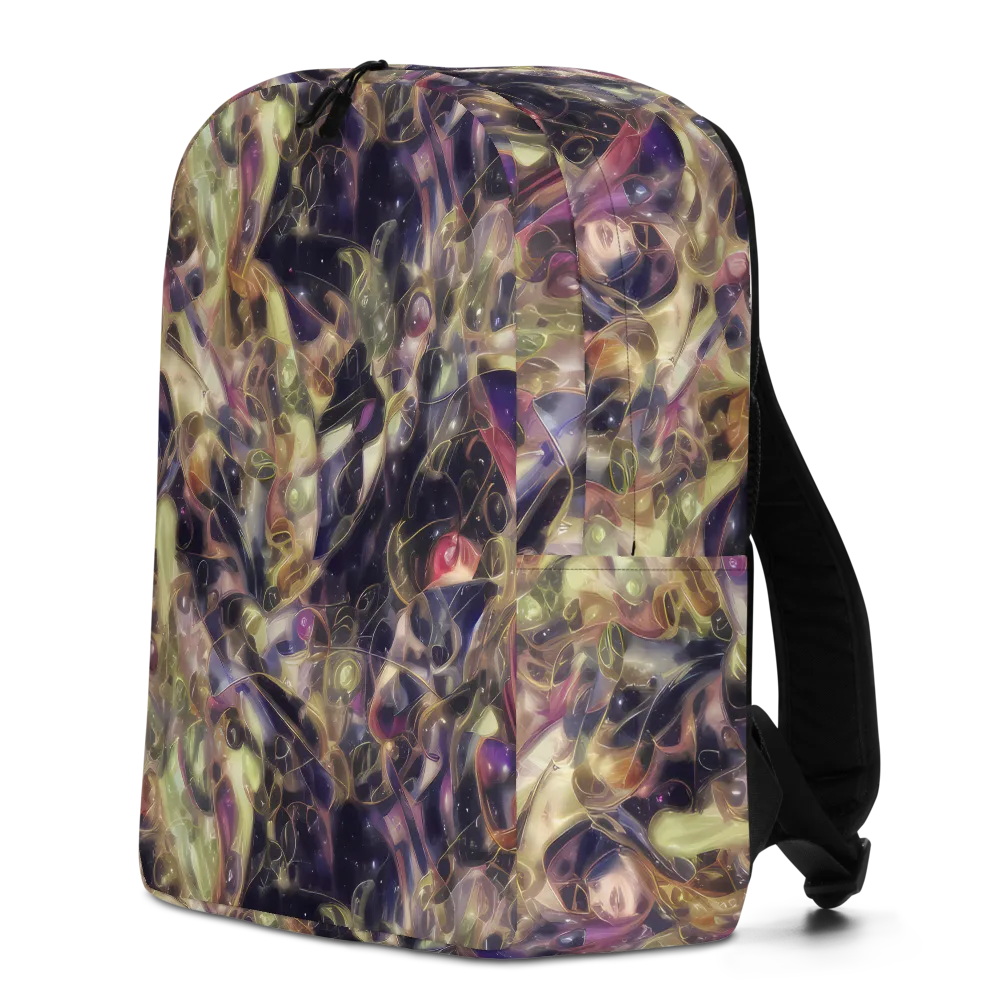 Galactic Drapery on Minimalist Backpack — Left