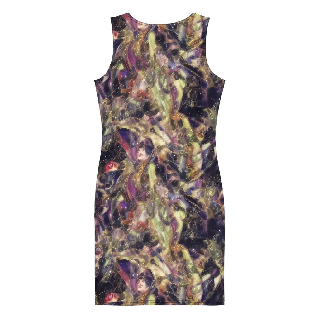 Galactic Drapery on Bodycon Dress — Back