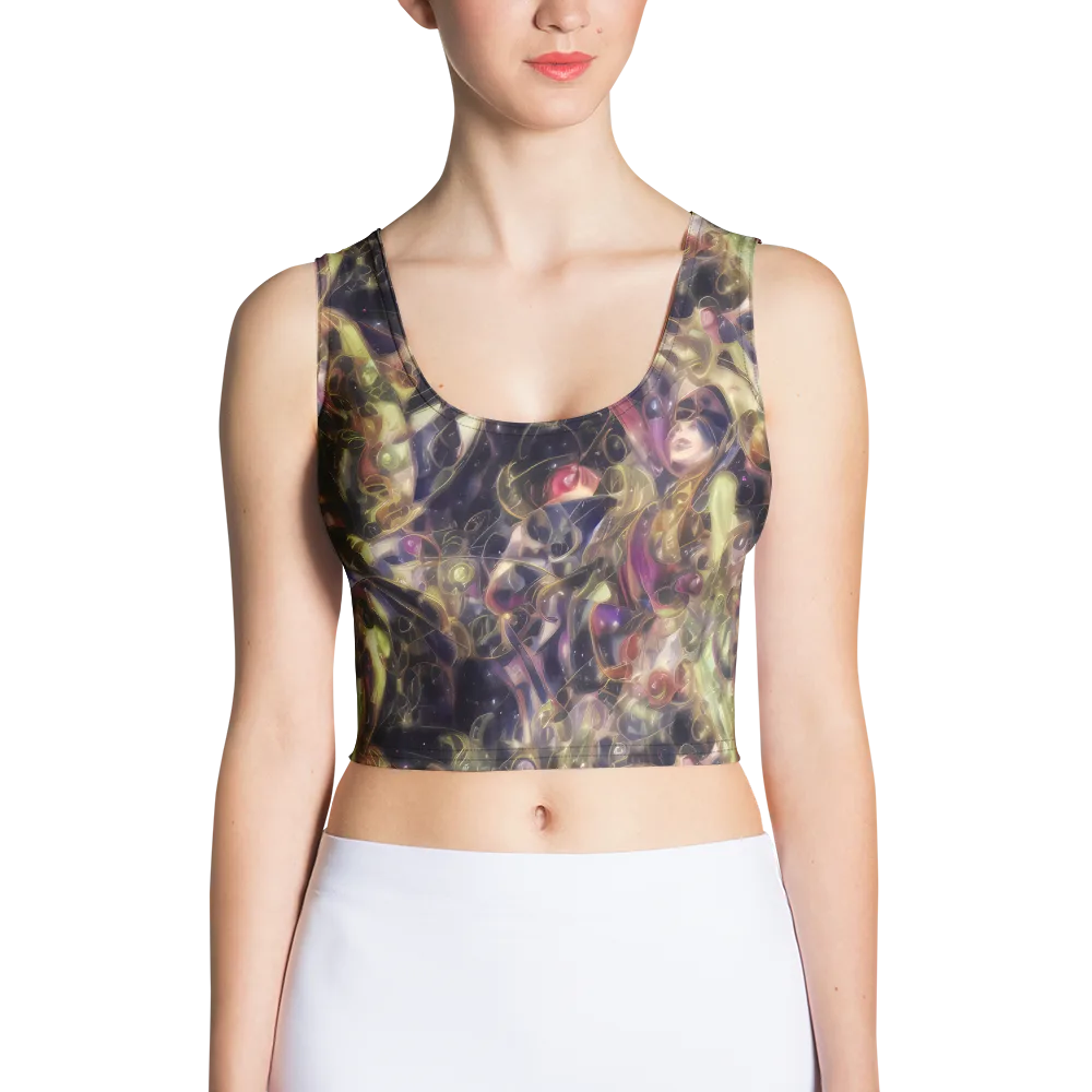 Galactic Drapery on Crop Top — Front