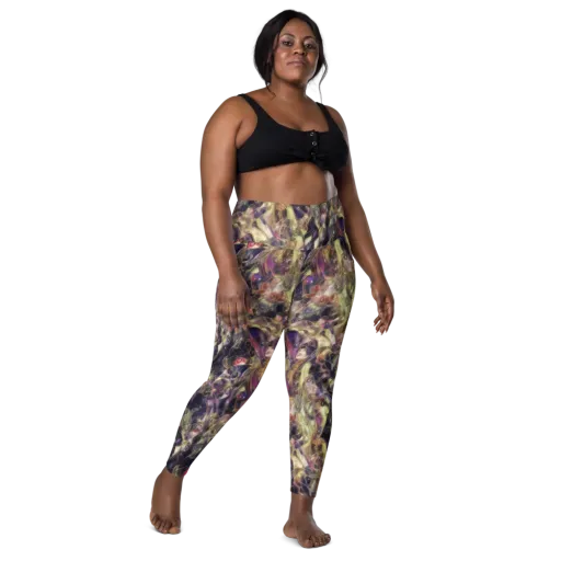 Galactic Drapery on a Leggings with Pockets