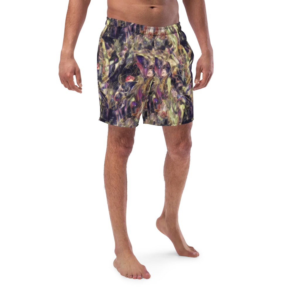 Galactic Drapery on Swim Trunks — Front