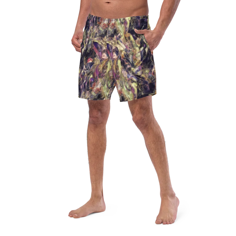 Galactic Drapery on Swim Trunks — Left Front