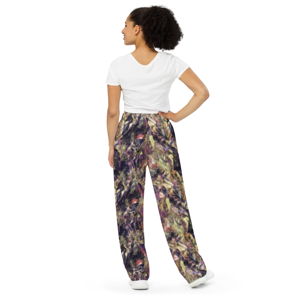 Galactic Drapery on Wide-Leg Pants — Back
